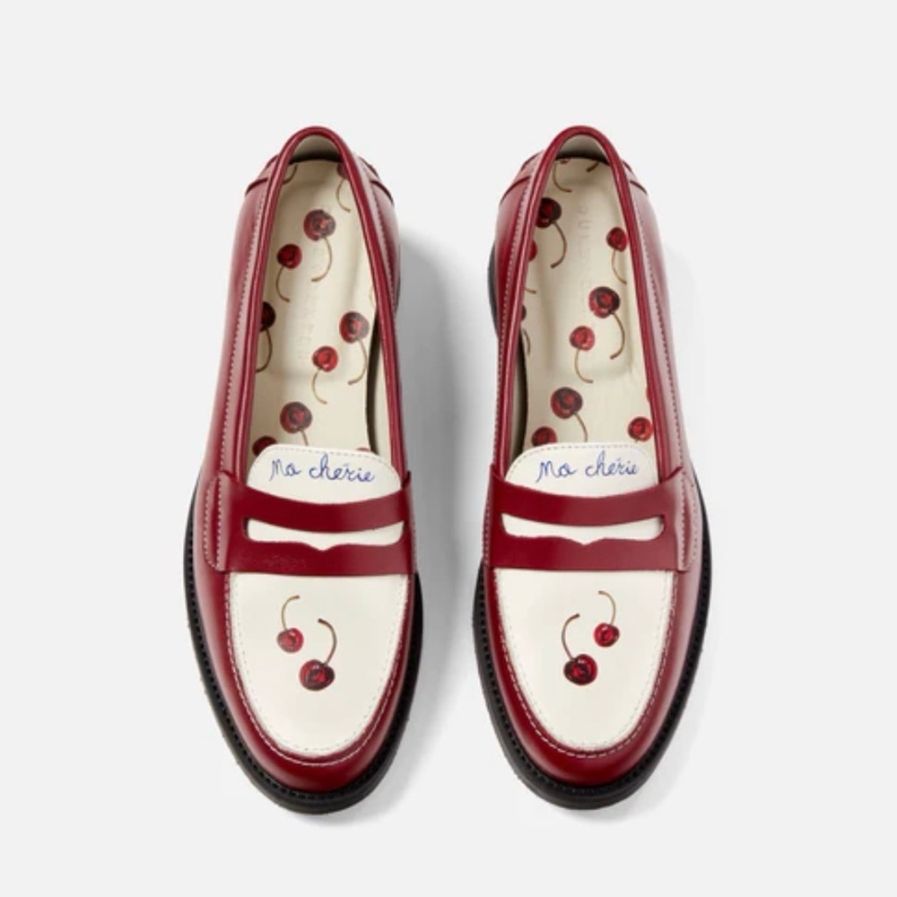 Duke + Dexter Cherry Red Penny Loafers